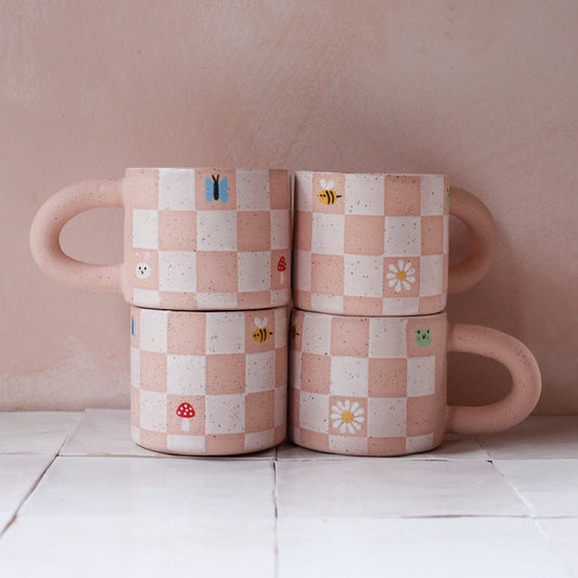 checkered spring mug
